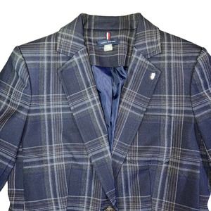 Tommy Hilfiger Blue Plaid Blazer
